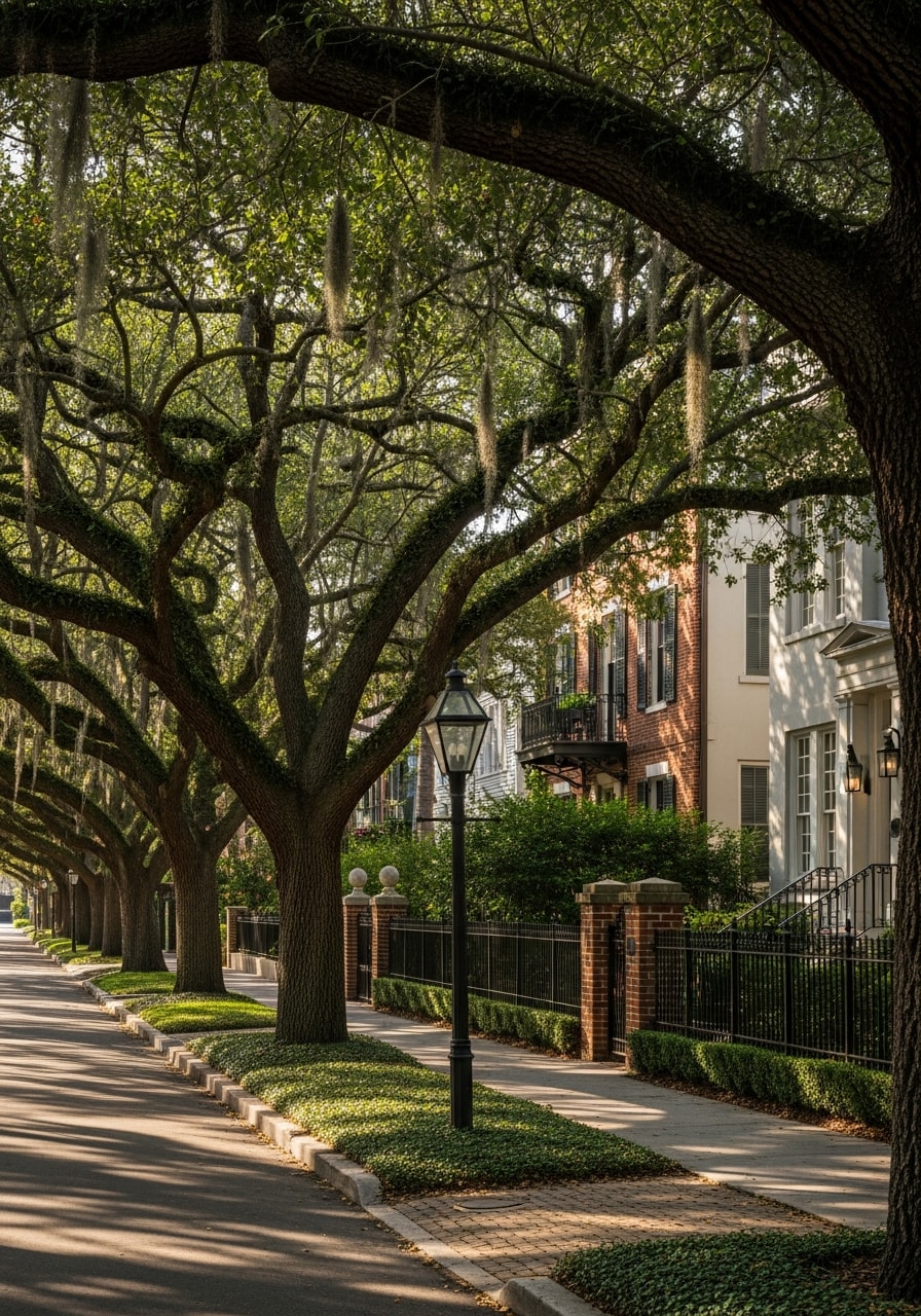 Historic West Palm Beach neighborhood street with established residential properties and mature landscaping.